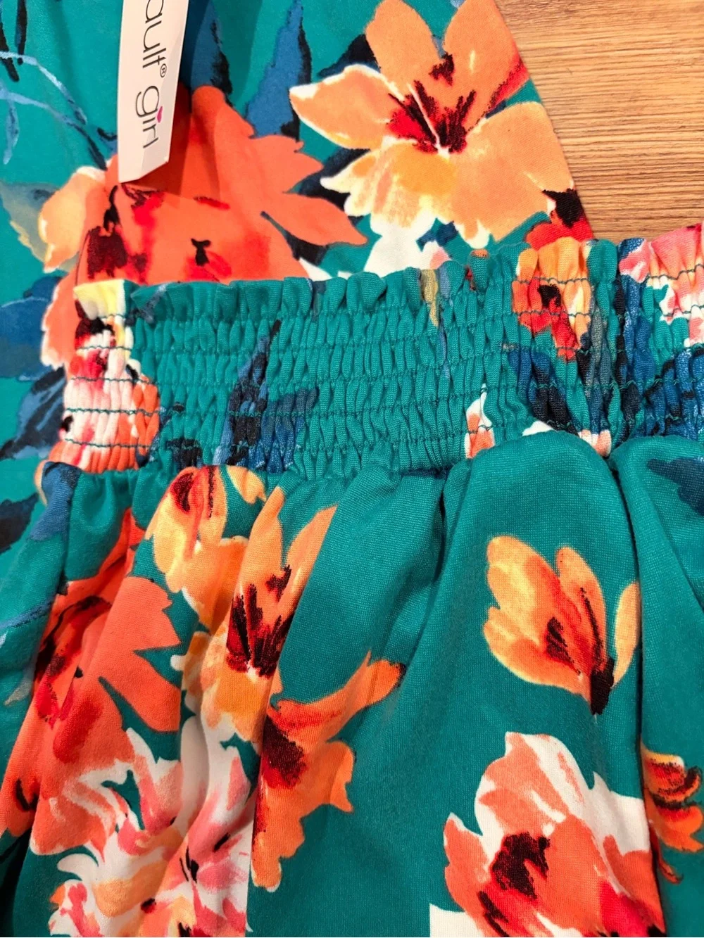 Chenault Girl Teal Floral Tank Top & Shorts Set for Girls